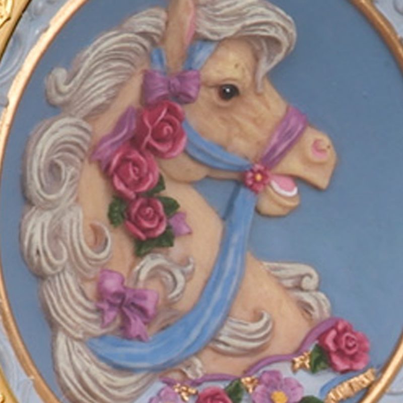 Caroousel Trinket Box inside lid close up