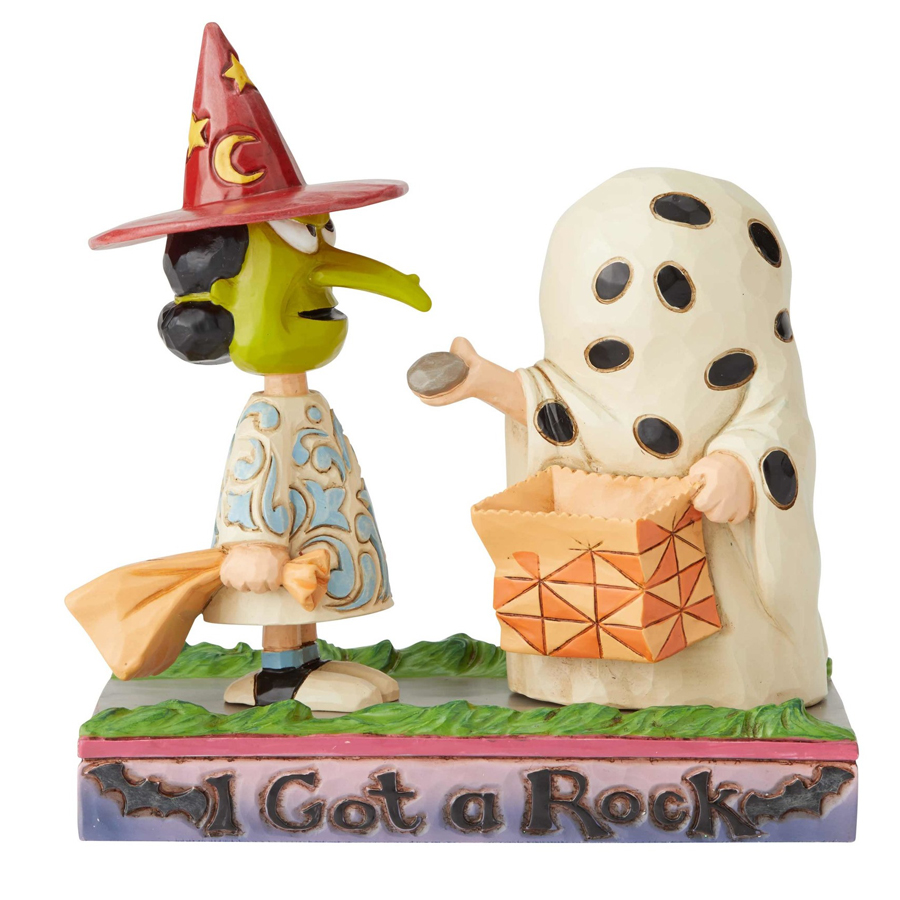 Charlie Brown and Lucy Halloween Figurine I Got A Rock
