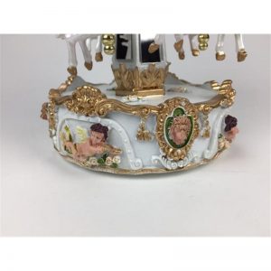 Large Lions Head Carousel close up of base