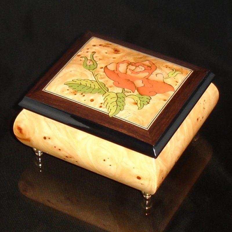 Italian Jewelry Box Elm 17Rose