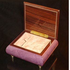 Italian Jewelry Box Plum 17A opened