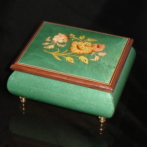 Italian Jewelry Box Green 17CF