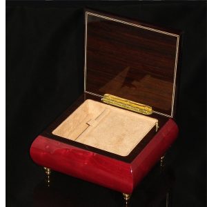 Italian Jewelry Box Wine Red 17CF opened