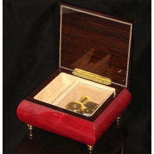 Italian Jewelry Box Wine Red 17CF opened no cover