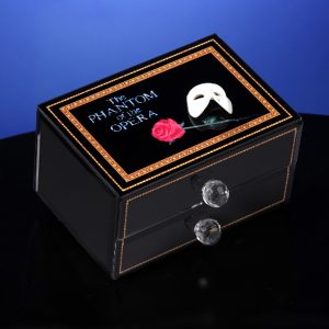 Phantom large musical glass jewelry box 50193