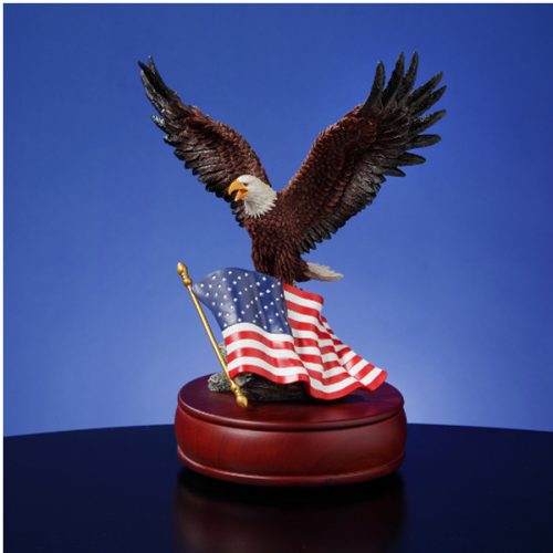 Musical Eagle with American Flag