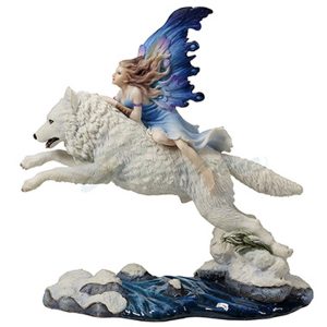 Leap of Faith Fairy riding wolf