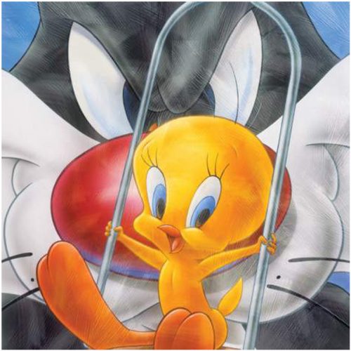 Tweety and Sylvester Canvas Wall Art