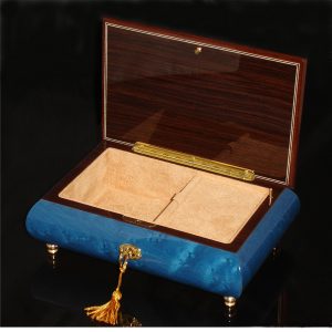 Italian Jewelry Box 02A Dark Blue opened