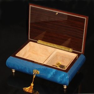 Italian Jewelry Box 02A Dark Blue opened no cover