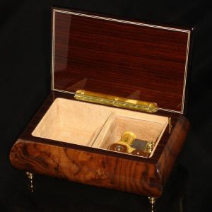 Italian Jewelry Box Walnut 04A opened no cover