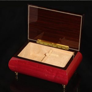 Italian Jewelry Box Wine Red 04CVM opened