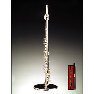 Miniature Silver Flute with stand and case BRO3S-H