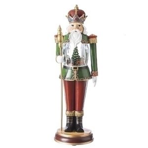 Extra large Nutcracker with animated train inside the globe