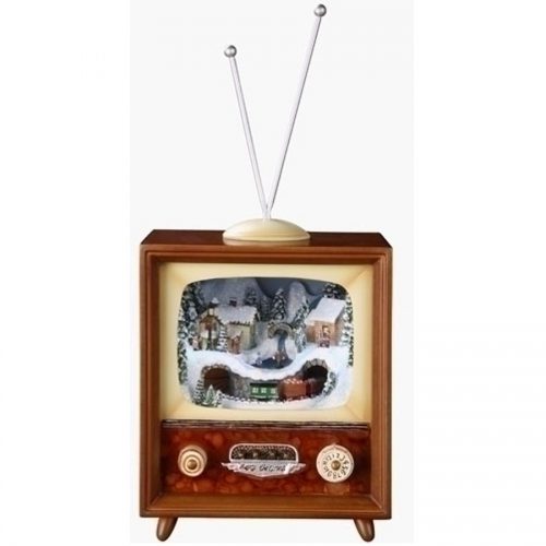 Train musical, lighted Retro TV