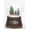 Sleigh Ride musical water globe with vintage base