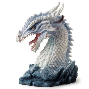White Dragon Bust side view