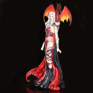 Nene Thomas Severille figurine of a Woman with Dragon Side-View-