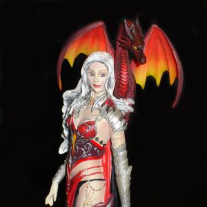 Nene Thomas Severille figurine of a Woman with Dragon close up