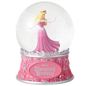 Sleeping Beauty globe with glitter swirl