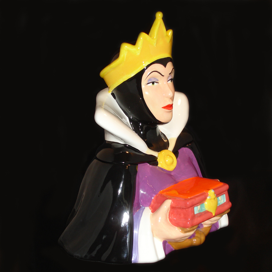 vintage-Evil-Queen-Cookie-Jar-right-angle-view | The Music Box Company