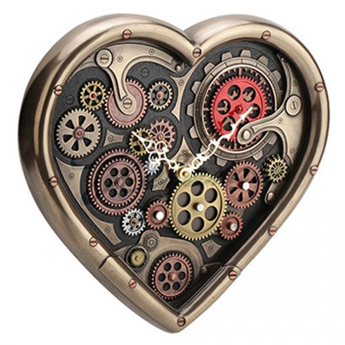 Heart-Shaped-Steampunk-Clock-left-view