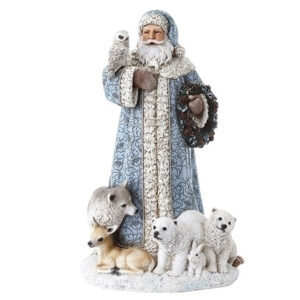Blue-Santa-with-Animals-Figurine