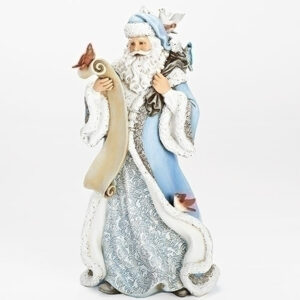 Blue-Santa-with-List-figurine