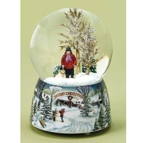 Boy-with-Dog-musical-snow-globe