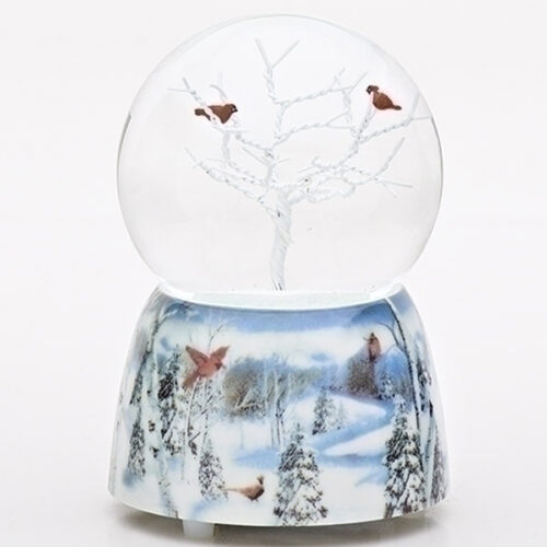 Cardinals-Tree-Snow-Globe-Blue-Base