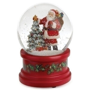 Santa-Tree-Snow-Globe-Red-Base