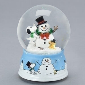 Snoopy-Woodstock-Snowman-Snow-Globe