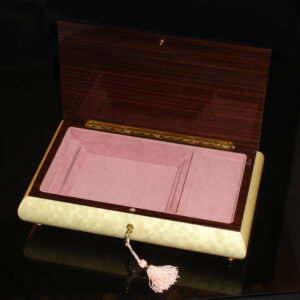 Italian-Inlay-Jewelry-Box-Swans-open