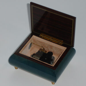 Italian-Inlay-Musical-Box-Star-of David-Blue-open