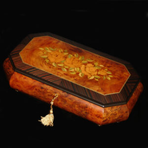 Italian-Inlaid-Musical-Jewelry-Box-Rosewood-Elm