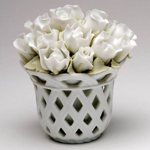 White-Roses-Musical-Flower-Basket