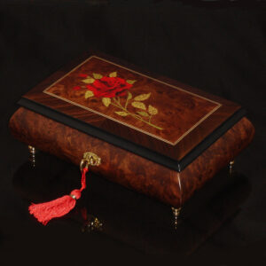 Italian-Inlay-Musical-Jewelry-Box-Red-Rose-Elm