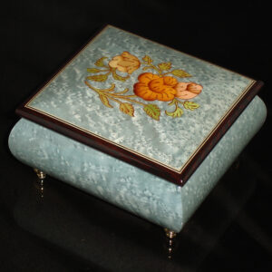Italian-Inlay-Musical-Ring Box-Light-Blue