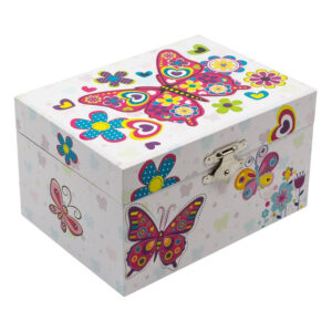 Butterfly-Children's-Musical-Jewelry-Box