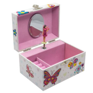 Butterfly-Children's-Musical-Jewelry-Box-open
