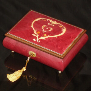 Italian-Inlay-Musical-Jewelry-Box-Heart-Wine-Red