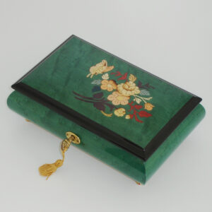 Italian-Inlay-Musical-Jewelry-Box-Green