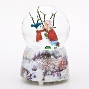 Child-Kissing-Snowman-Snow-Globe