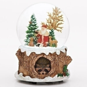 Santa-with-Animals-Snow-Globe