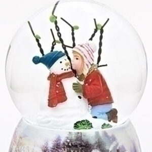 Child-Kissing-Snowman-Globe-close