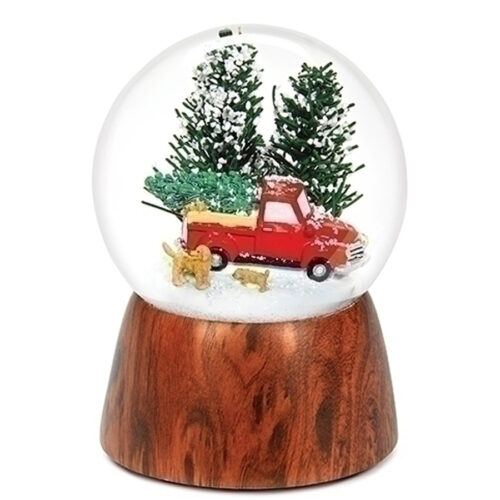 Red-Truck-wood-base-globe