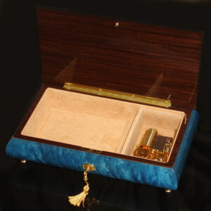 Italian Inlay Jewelry Box open no cover