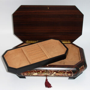 Large Italian Inlay Rosewood open lift out