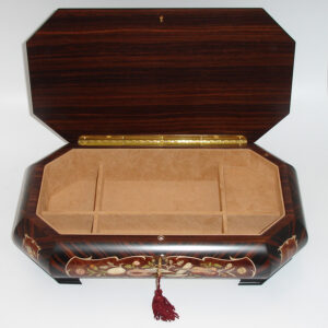 Large Italian Inlay Rosewood open no tray