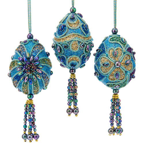 Peacock-Egg-Ornament-Set